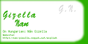 gizella nan business card