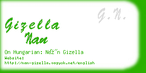 gizella nan business card